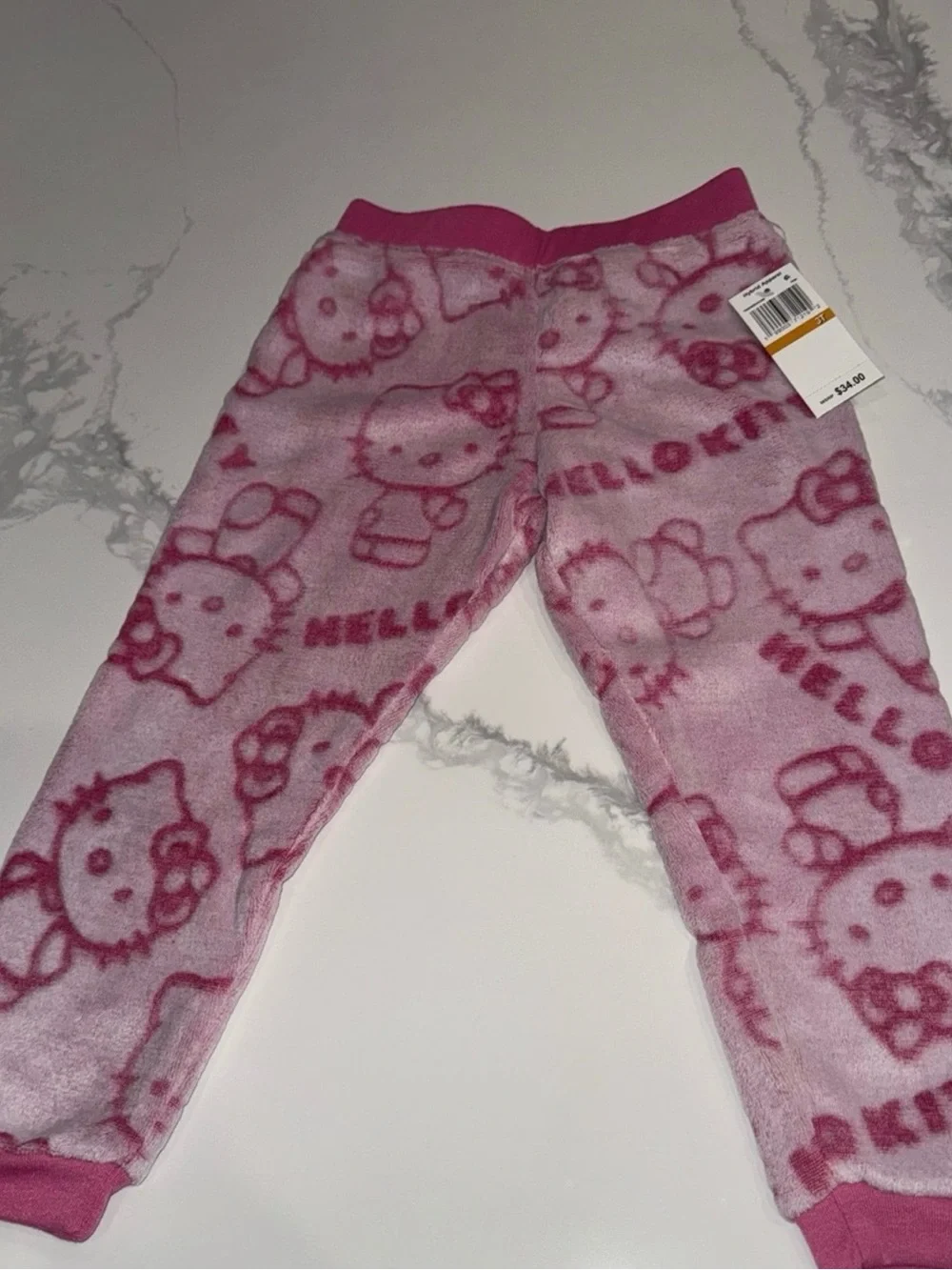 Hello Kitty Toddler Girls Cozy Plush Sweatshirt and Joggers 3T